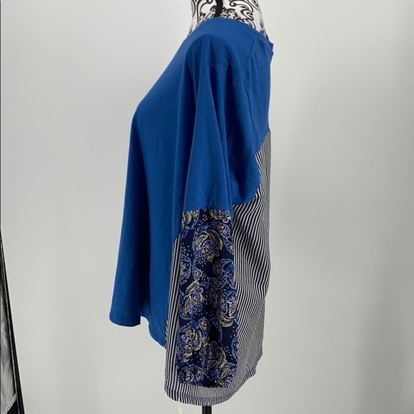 Style & Co. Triple Print Pullover Blouse paisley - Picture 6 of 11